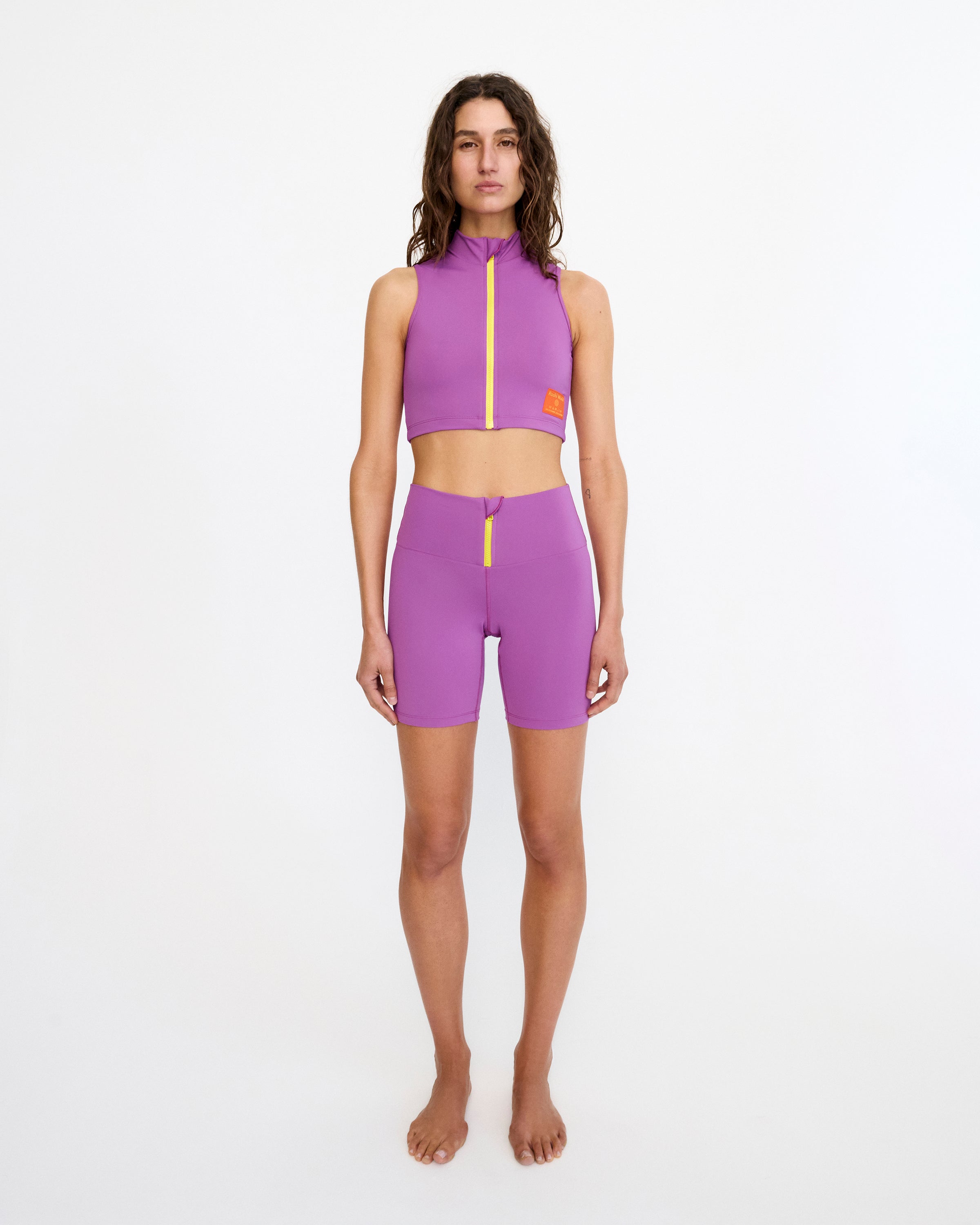Mock Neck Vest Tank - Heather / Summer