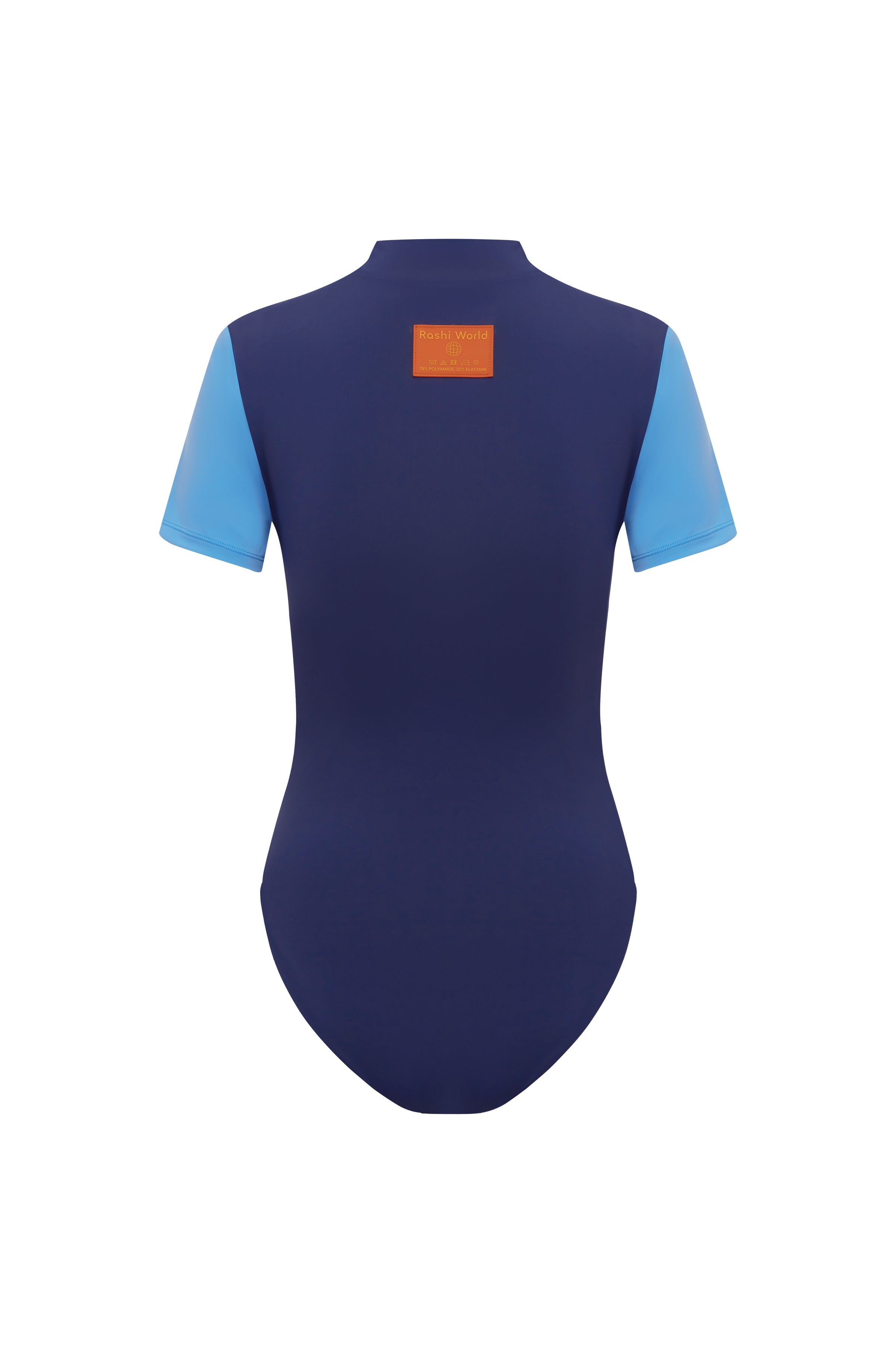 Short Sleeve Bodysuit Front Zip - Boyfriend / Police