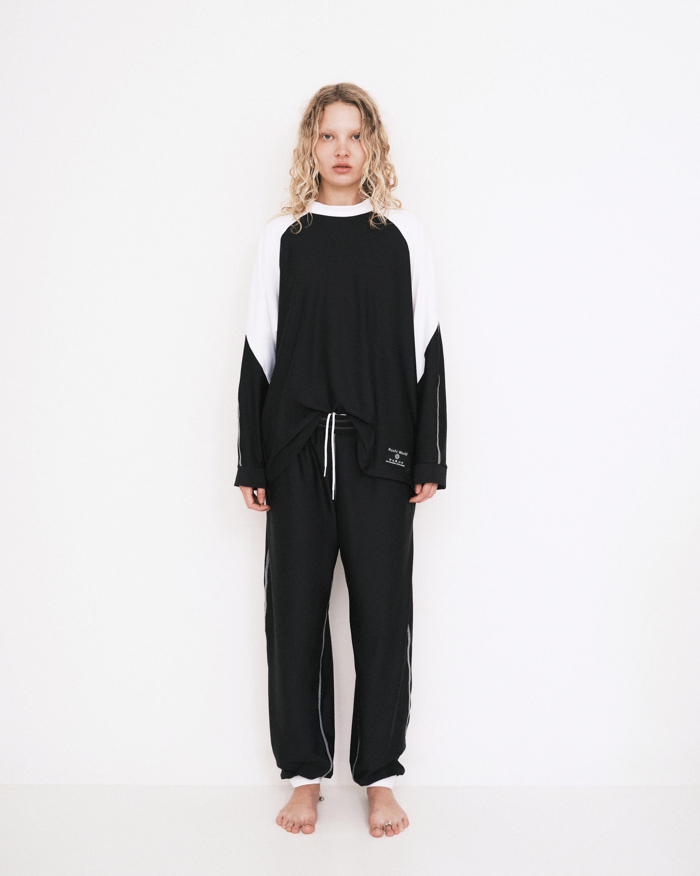 Boyfriend Track Pant - Nero / Bianco