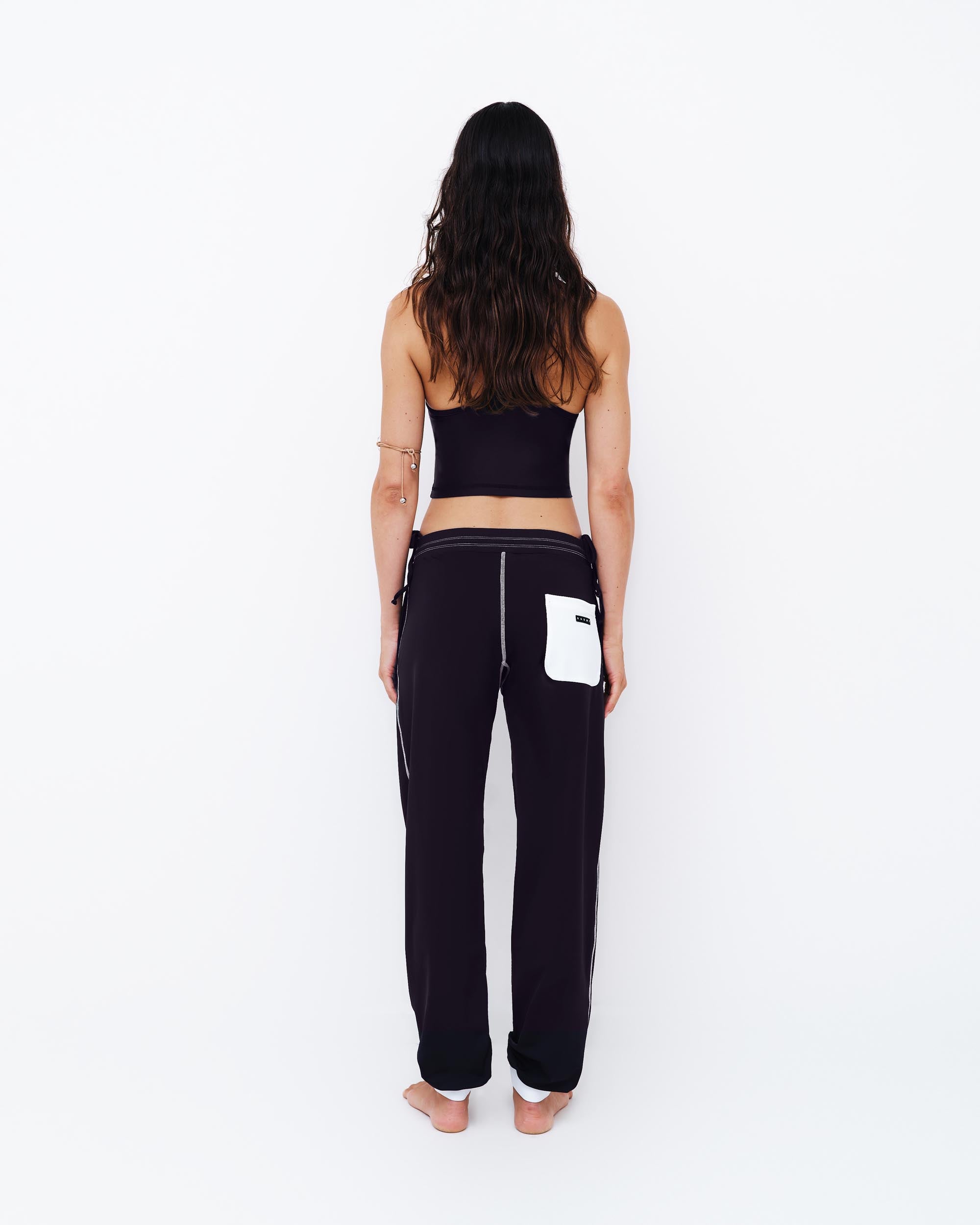 Boyfriend Track Pant - Nero / Bianco