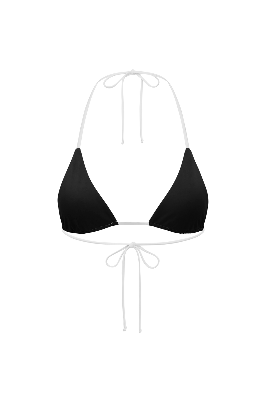 Triangle Bikini Top - Bianco / Nero
