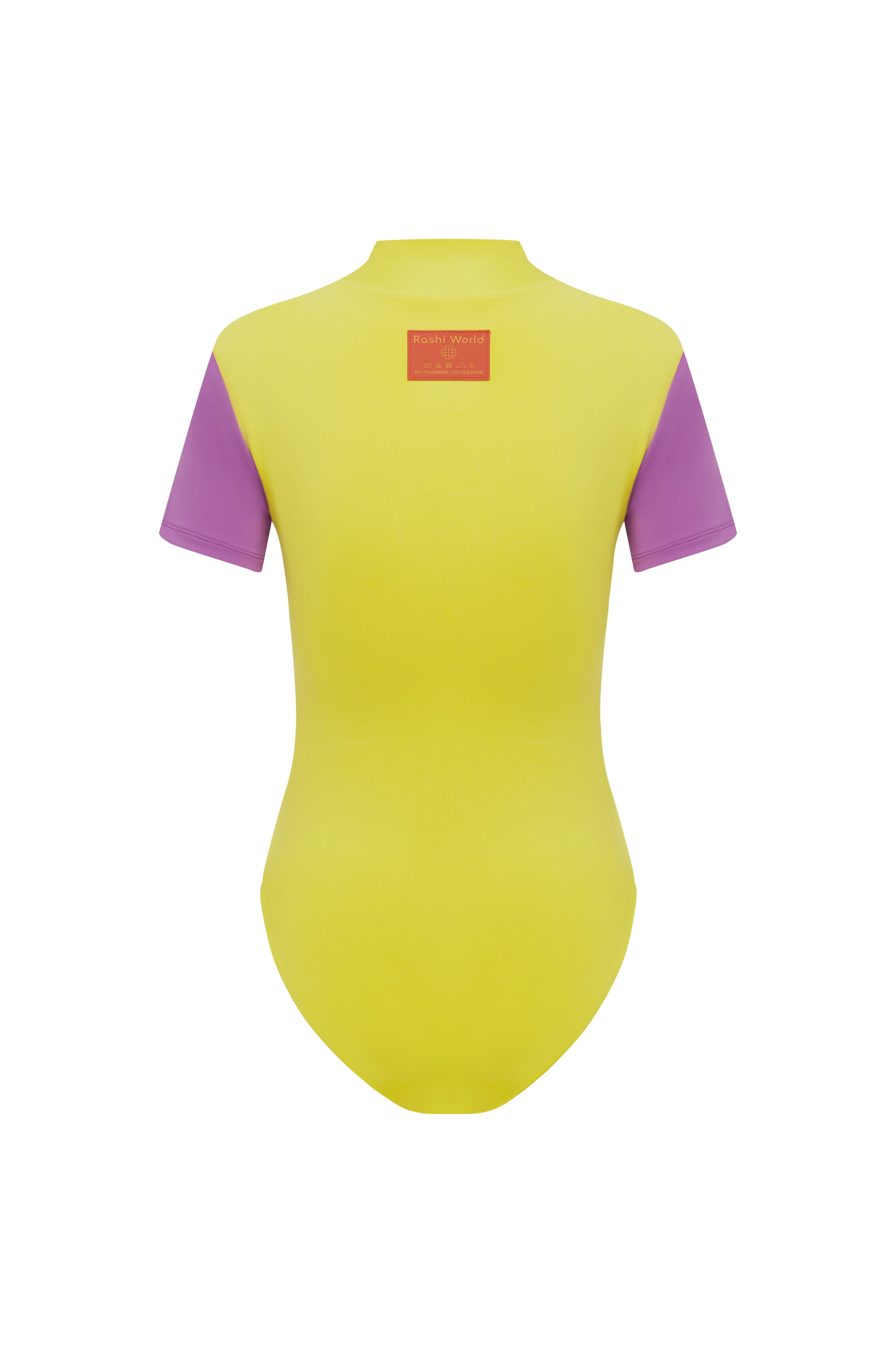 Short Sleeve Bodysuit Front Zip - Heather / Summer
