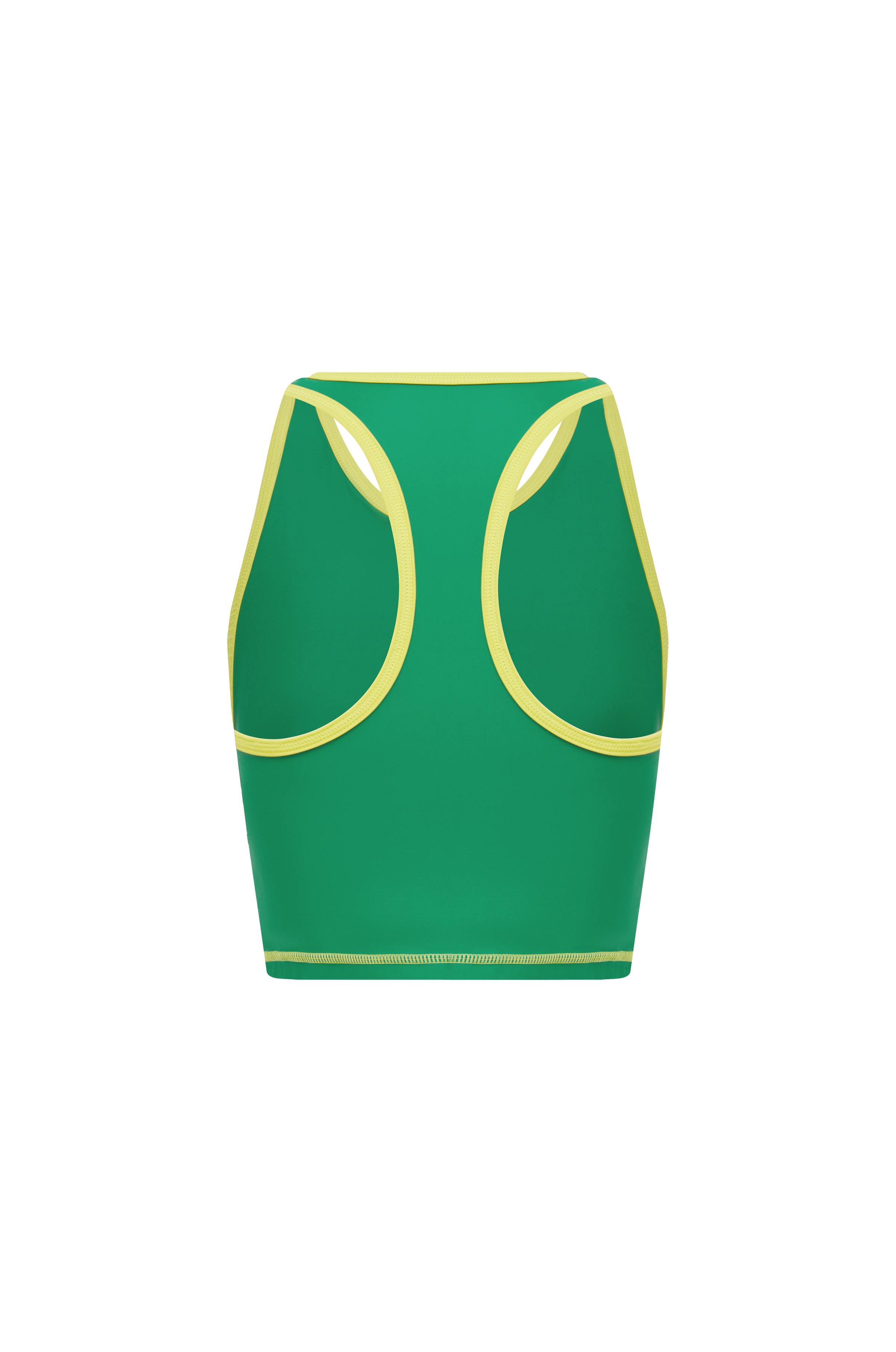 Racer Back Tank with Built in Bra - Iguana / Summer