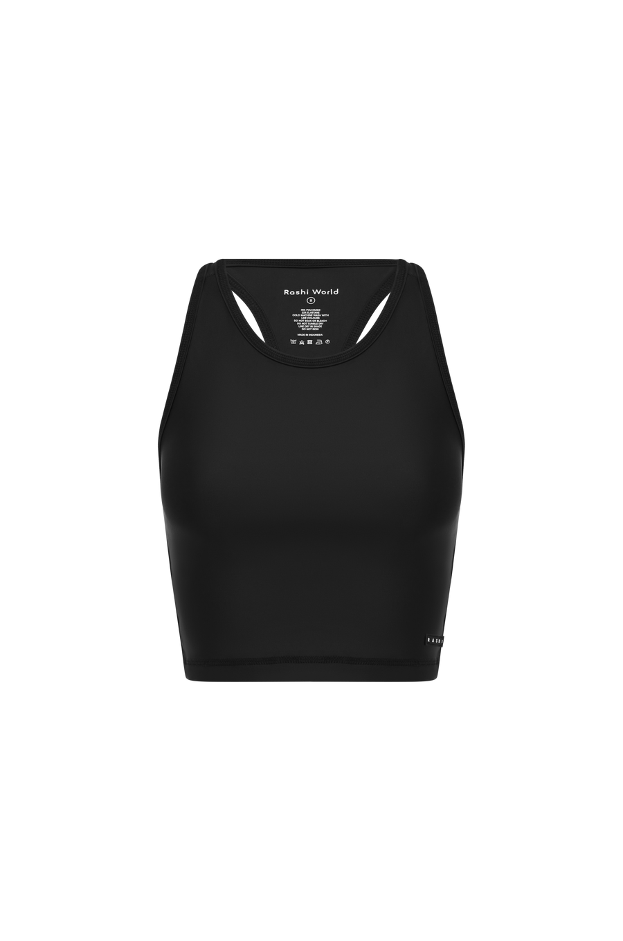 Racer Back Tank with Built in Bra - Nero